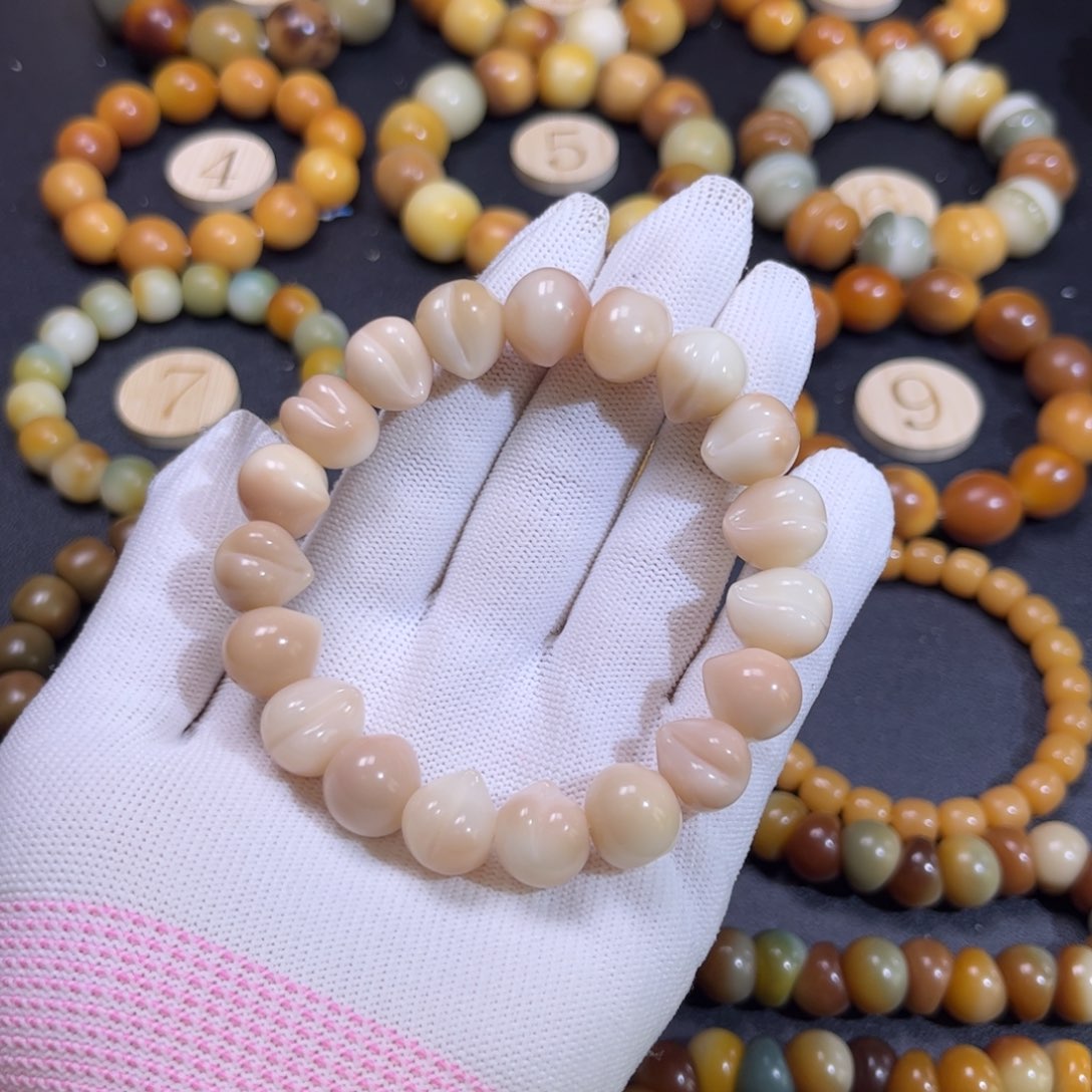 菩提根/象牙果手串粉嫩桃