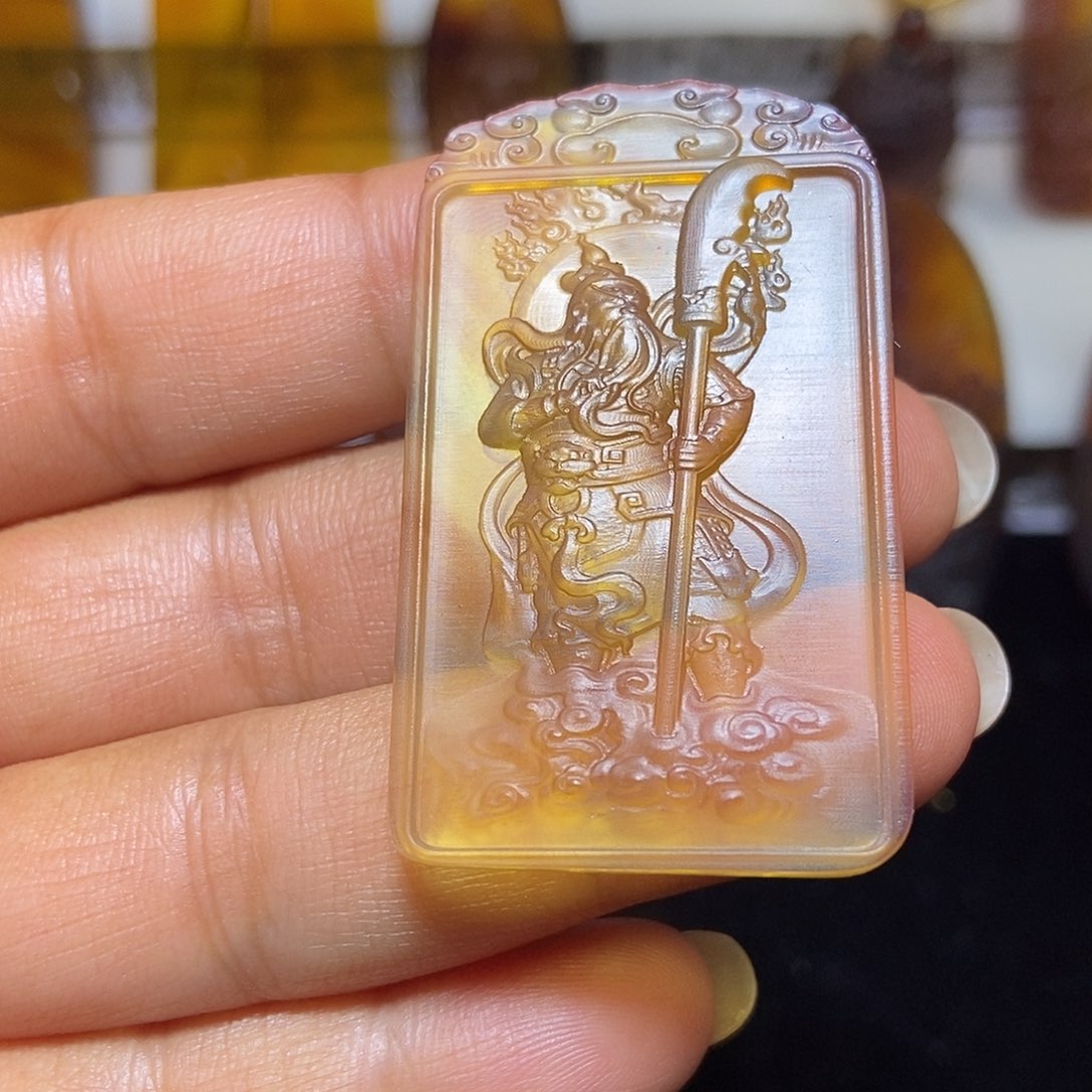 琥珀颈饰未镶嵌缅甸天然琥珀吊坠