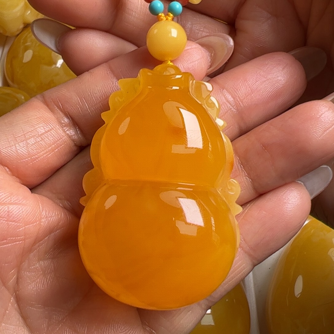 蜜蜡毛衣链未镶嵌