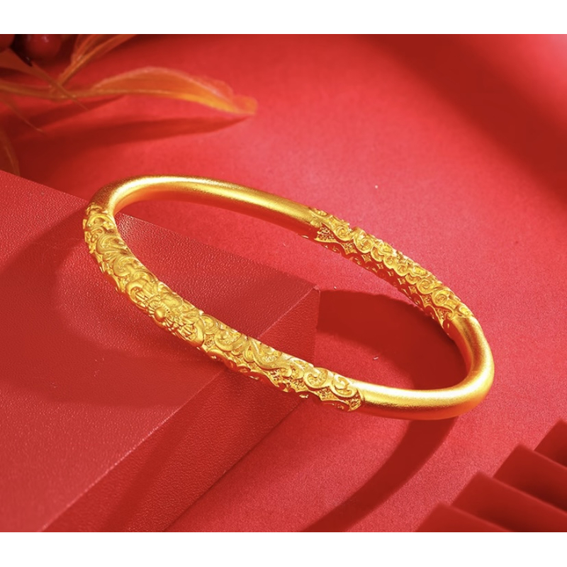 合金手镯 【卷草纹手镯】女士手镯甜美气质时尚百搭精美