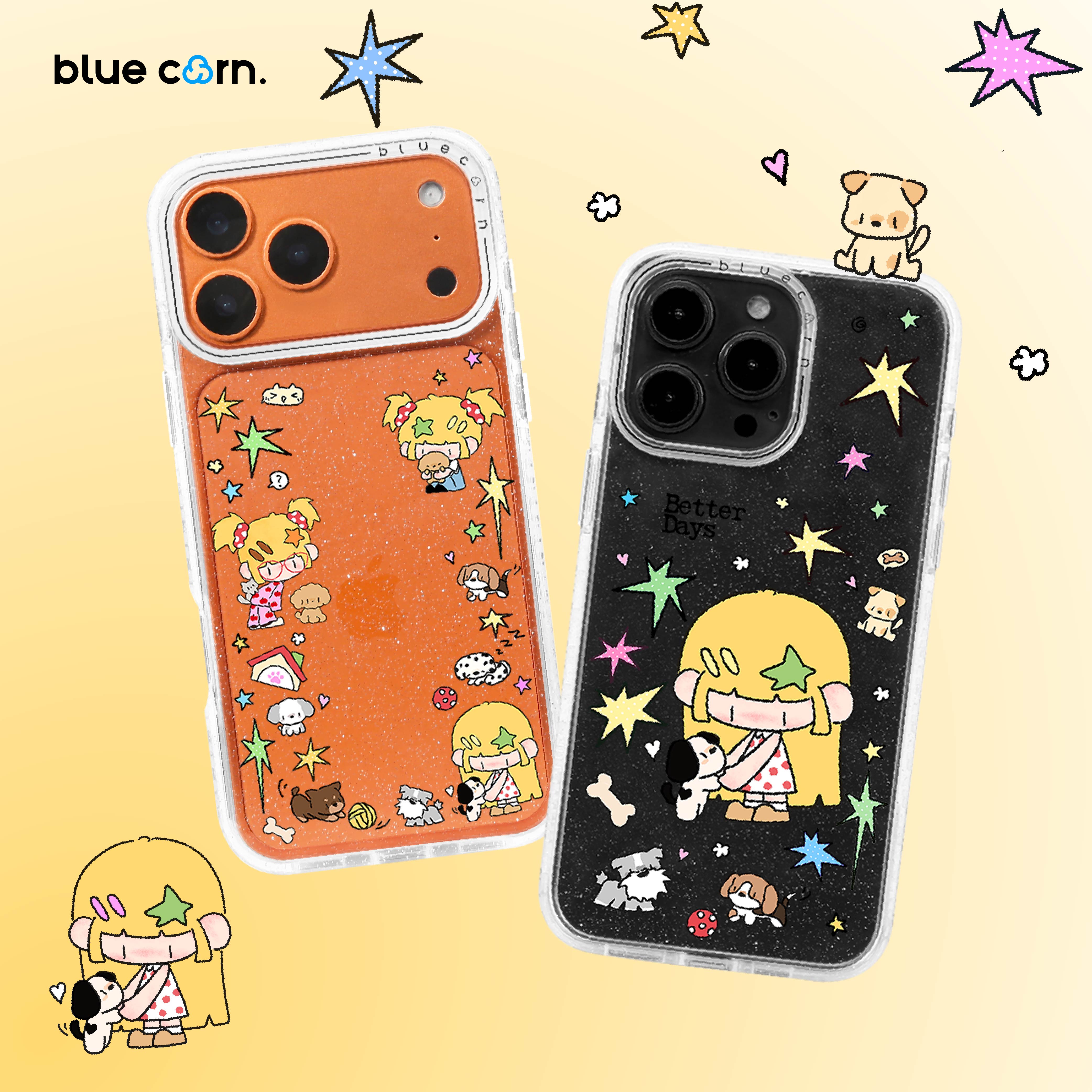蓝色苞米甜宠时光 被爱收藏适用于iPhone17/16/15/ProMax手机壳
