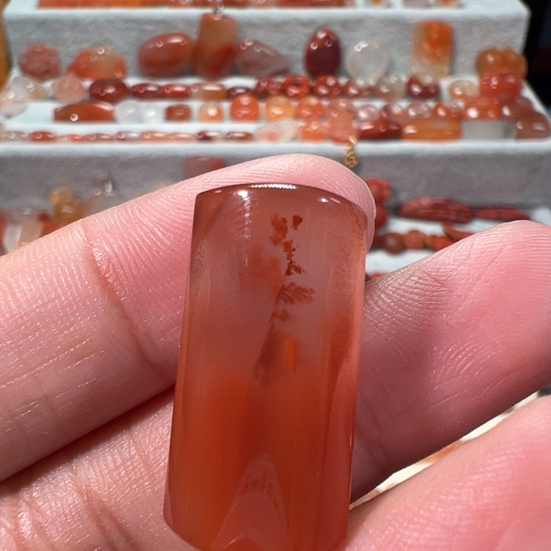 南红玛瑙川料未镶嵌无事牌