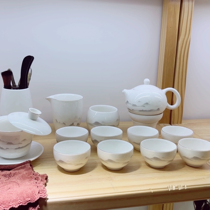 水墨山水21件套茶具套装