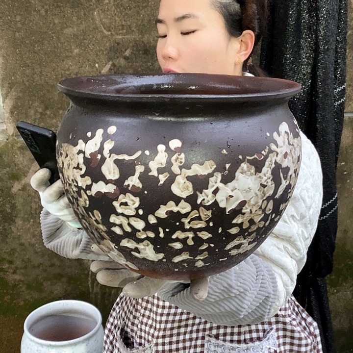 红泥花盆正品口30高24
