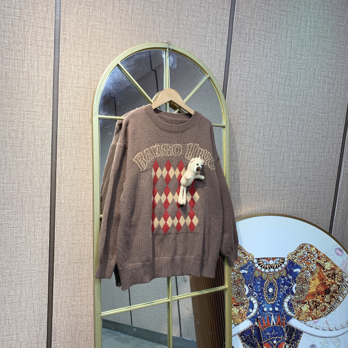 BR515孕妇棕色毛衣90-140