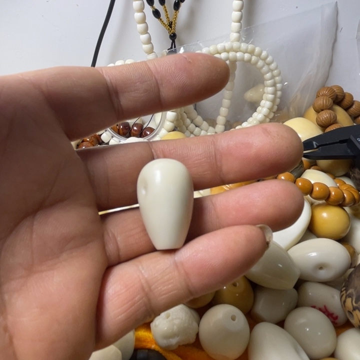 象牙果雕刻水滴三通直径18+