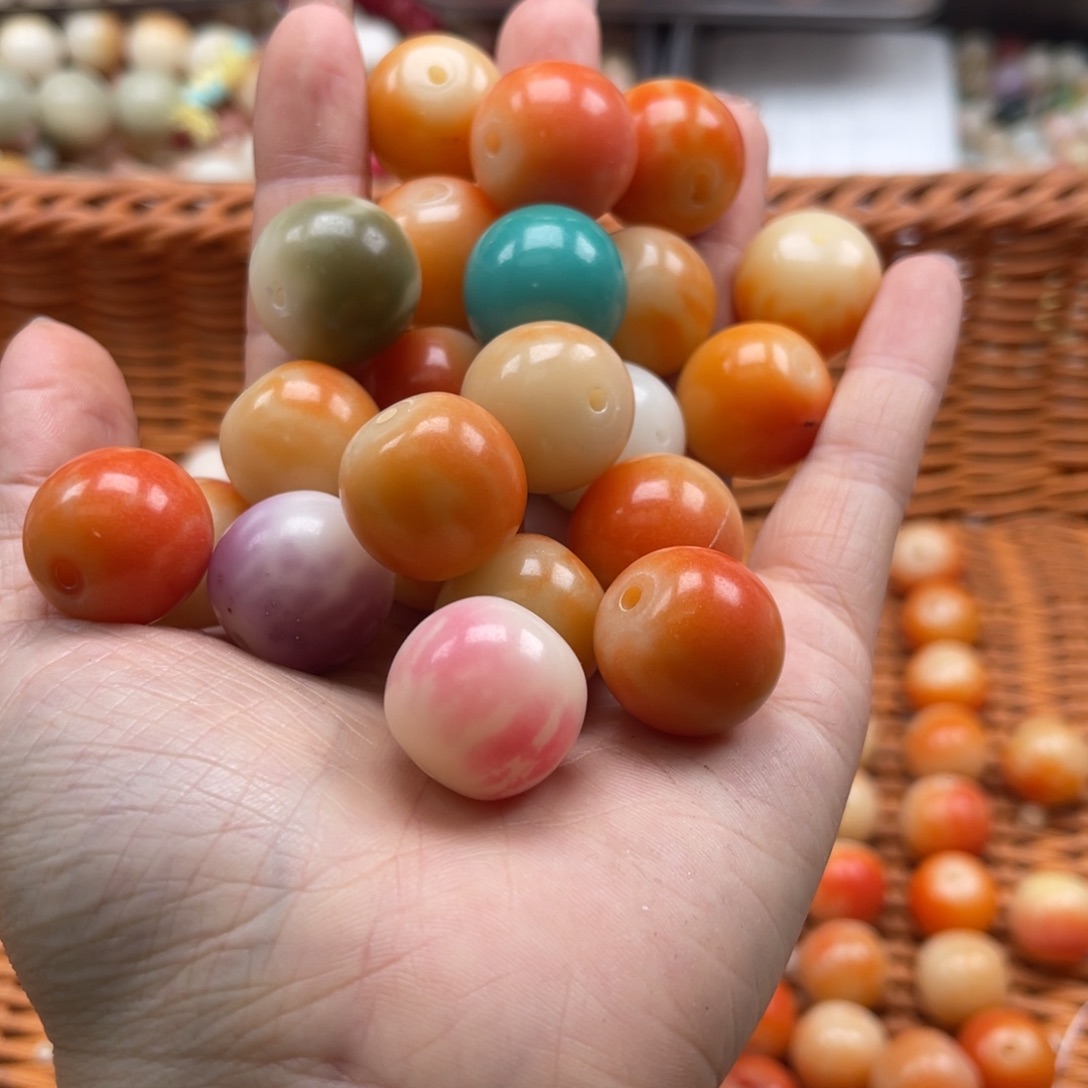 吊坠白玉菩提px73/19mm/5颗干磨橘瓜苹果瑕