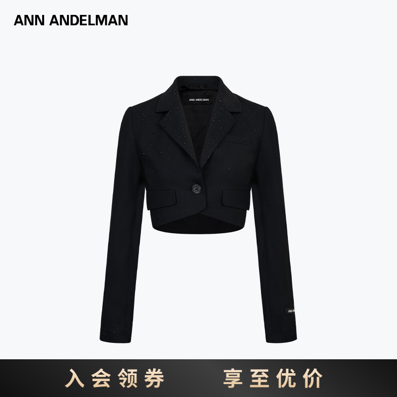 ANN ANDELMAN 银河系列秋冬2025新款短款西装外套女烫钻休闲西服