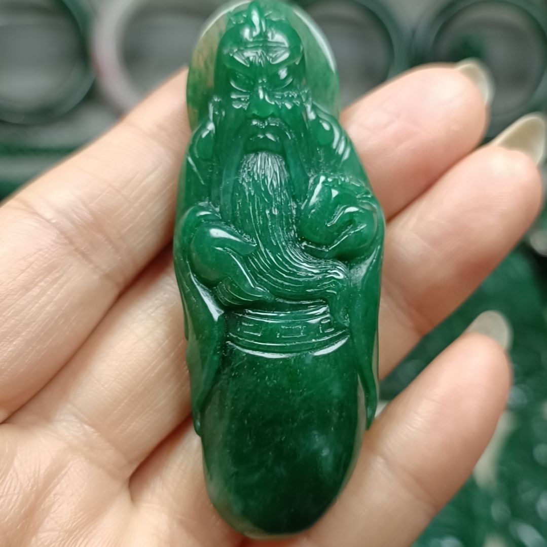 独山玉武财神未镶嵌