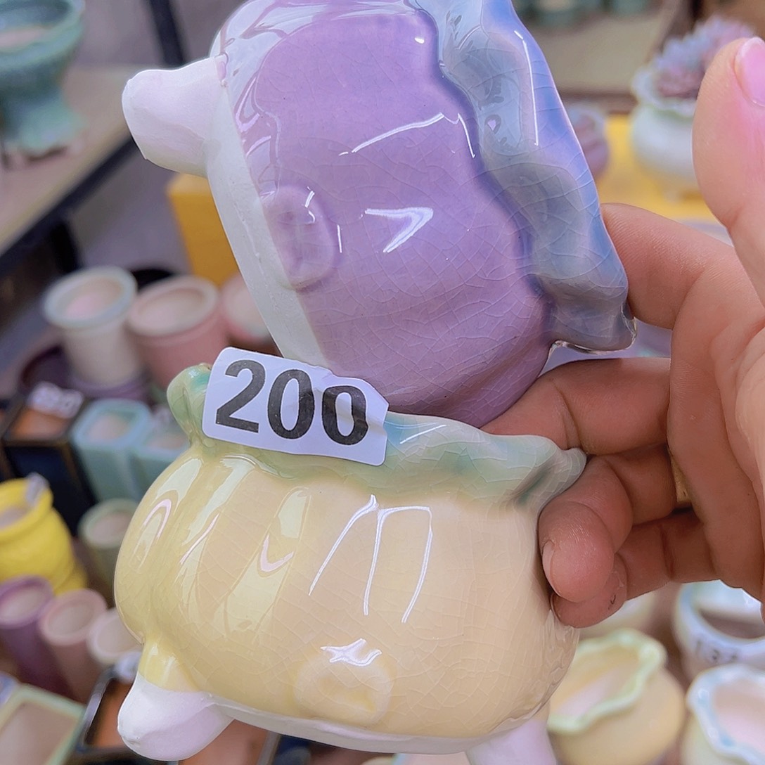 红陶陶瓷花盆当场满12包邮