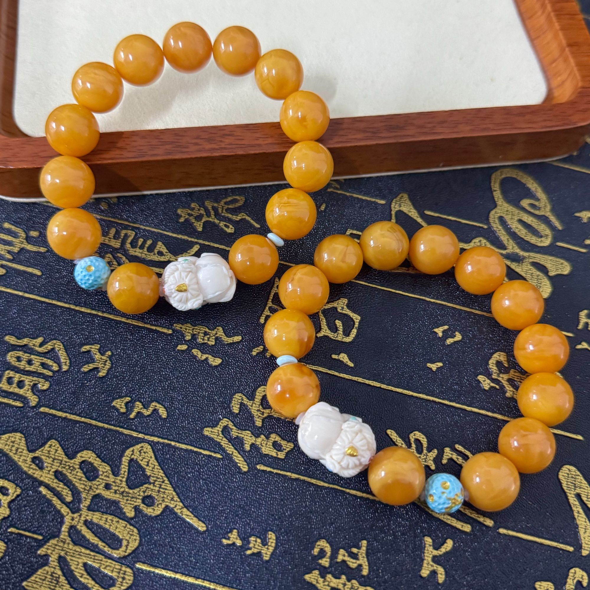 【景旺-清淼专属】12mm+猛犸醒狮老蜡手串@多样性只发其中一件