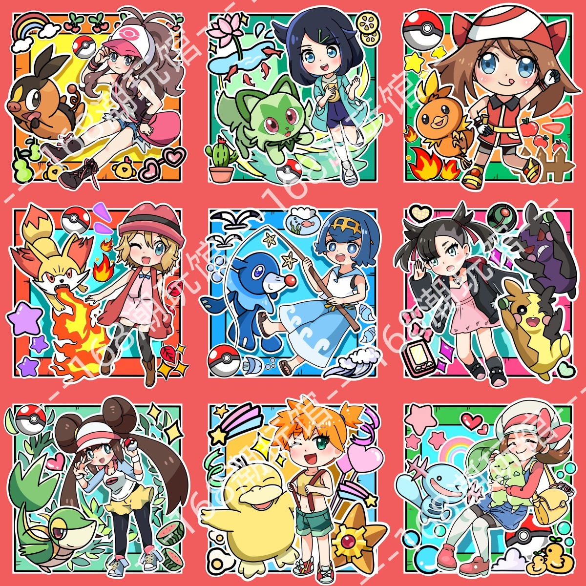 【普款人物特价】潮玩馆滴胶木质冰箱贴吸磁8*8