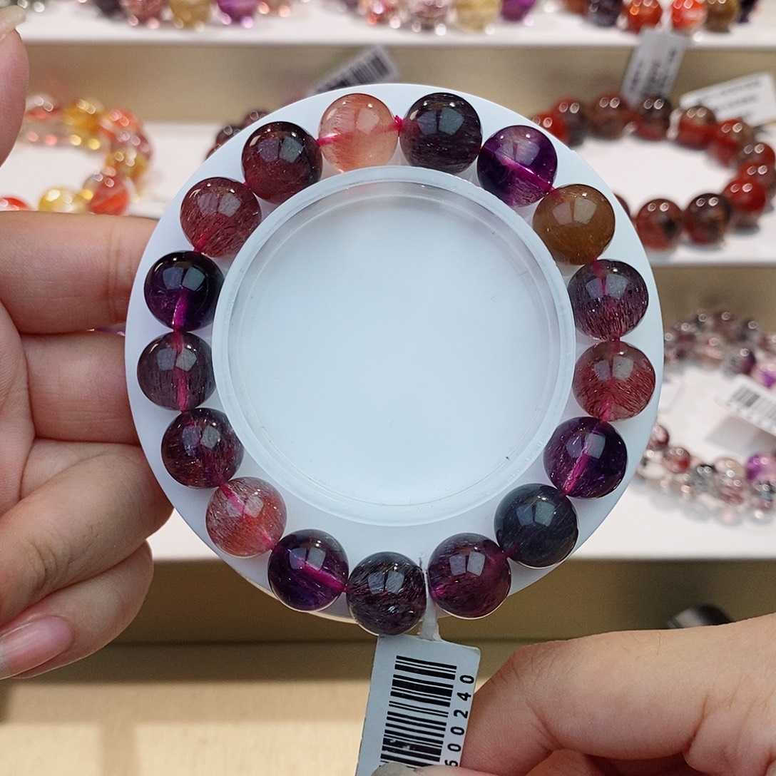 水晶未镶嵌手链黑加仑11