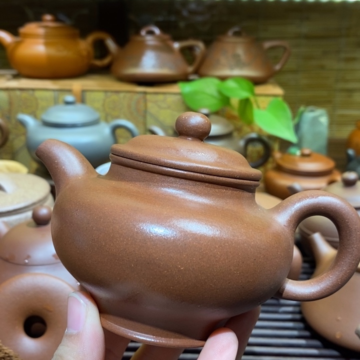 紫砂茶壶掇只壶200容量帮手工