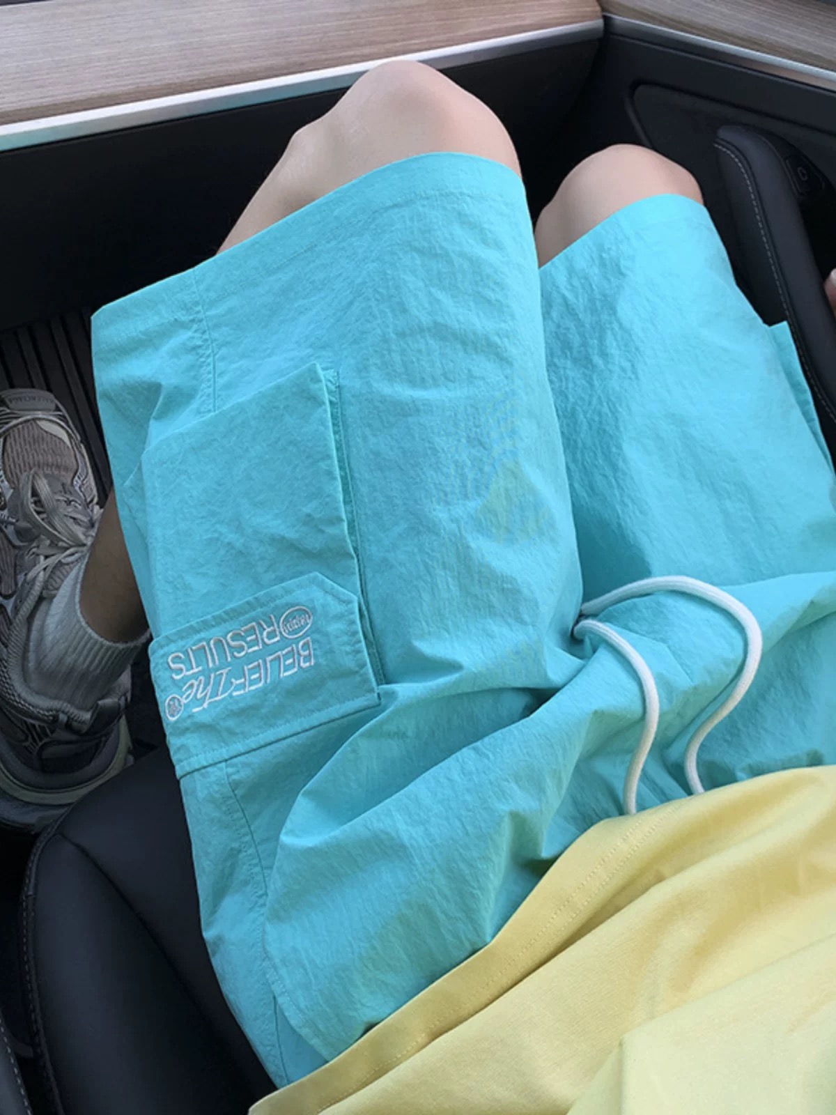 【XZ604-DK213】夏季刺绣字母工装男女同款休闲短裤