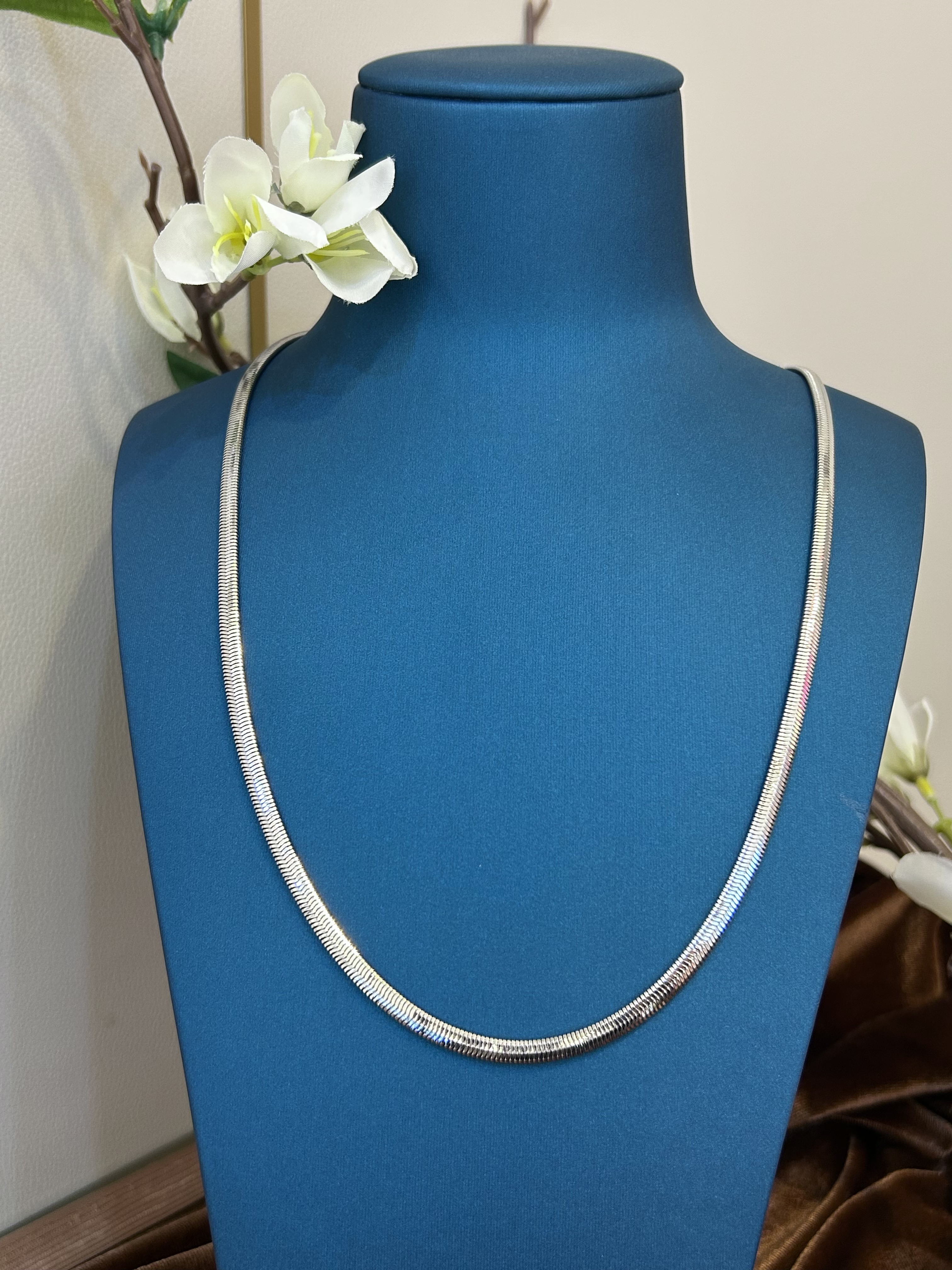 铂金 PT950 蛇骨项链 男小众锁骨链时尚高级感个性