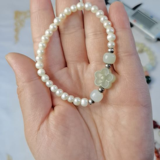 淡水珍珠手绳银S925镶嵌