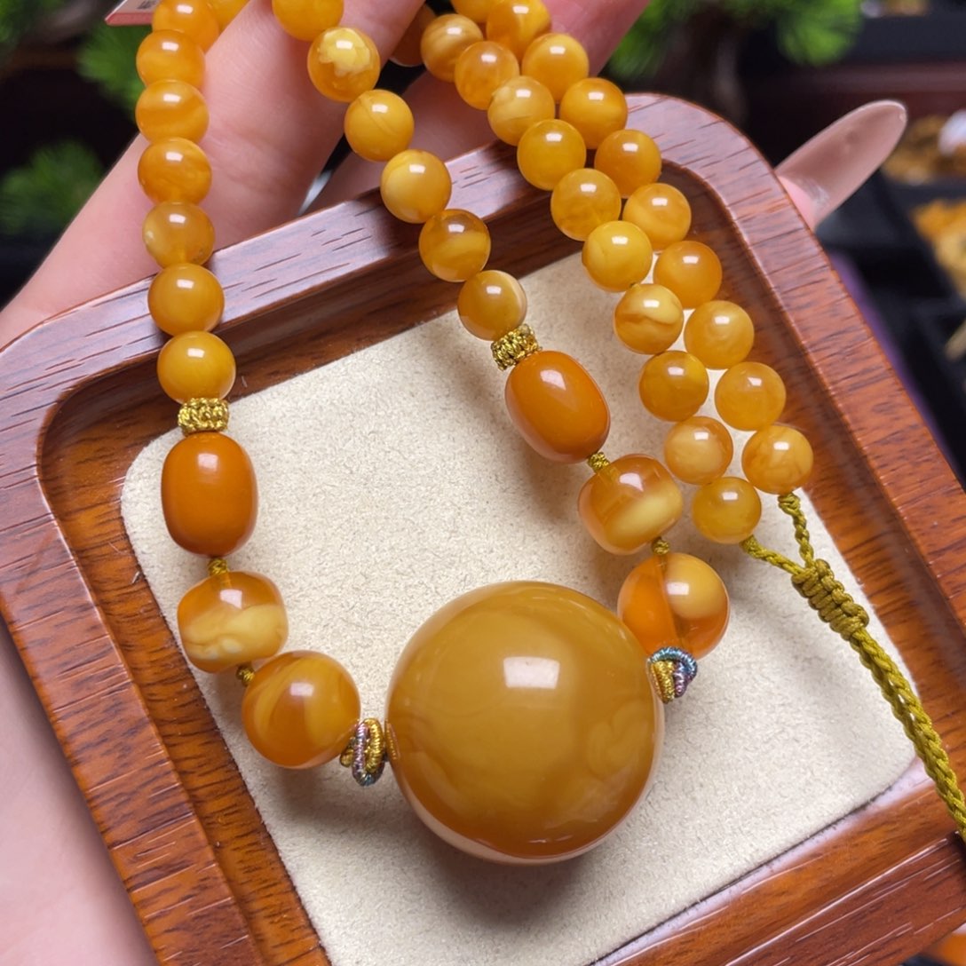 蜜蜡颈饰未镶嵌项链