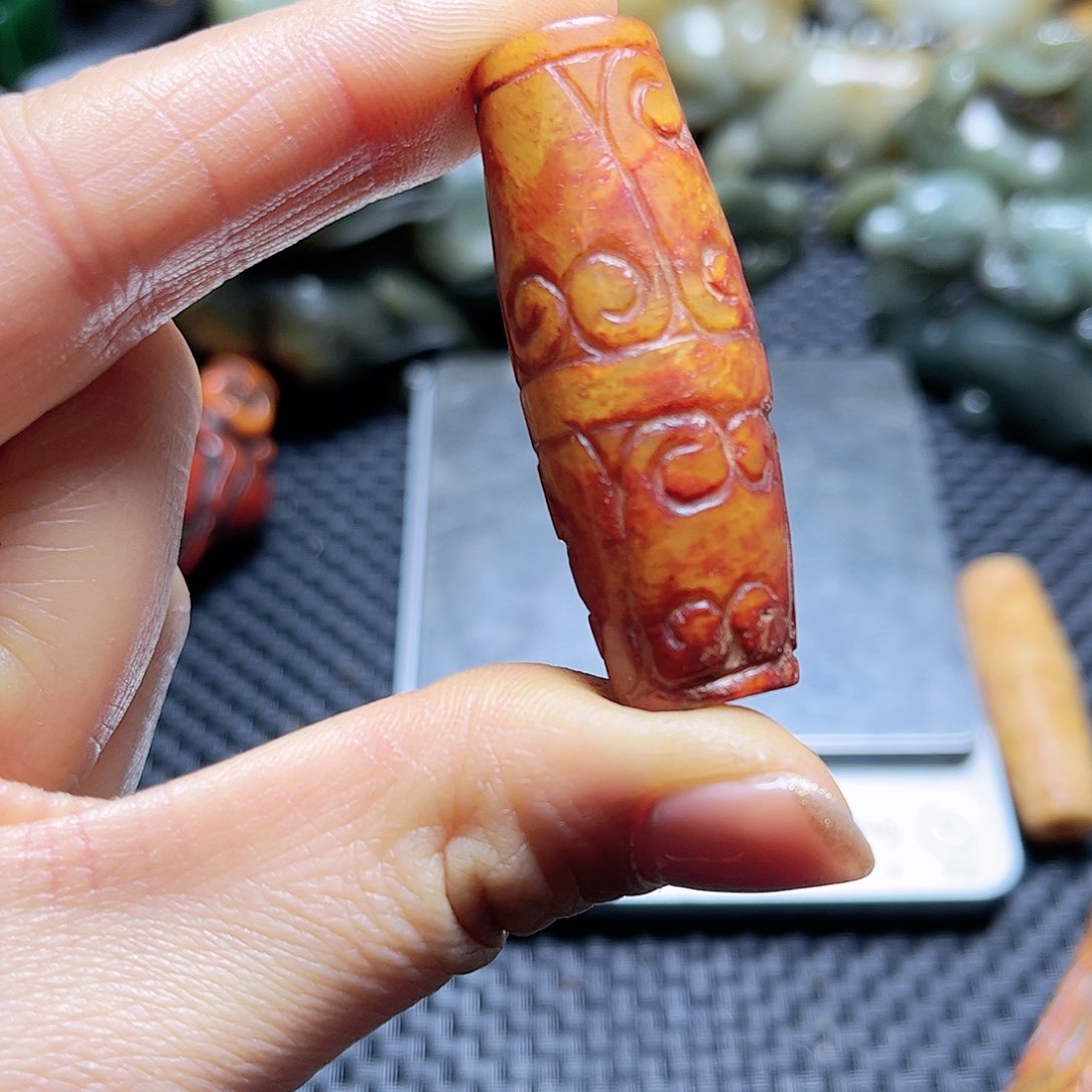 白玉菩提吊坠摆件