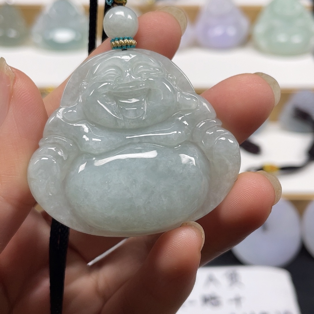 颈饰未镶嵌翡翠天然翡翠佛公吊坠一件121号