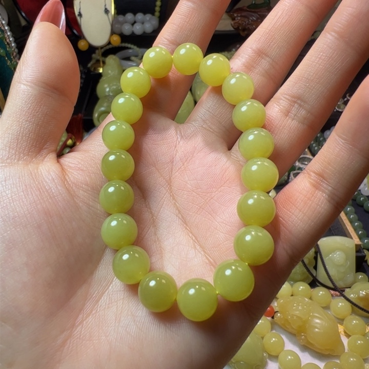 和田玉（黄玉）颈饰未镶嵌