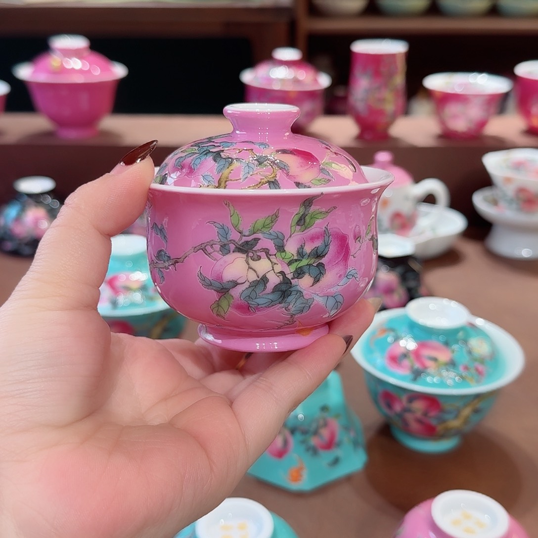 珐琅彩主人杯茶具套装
