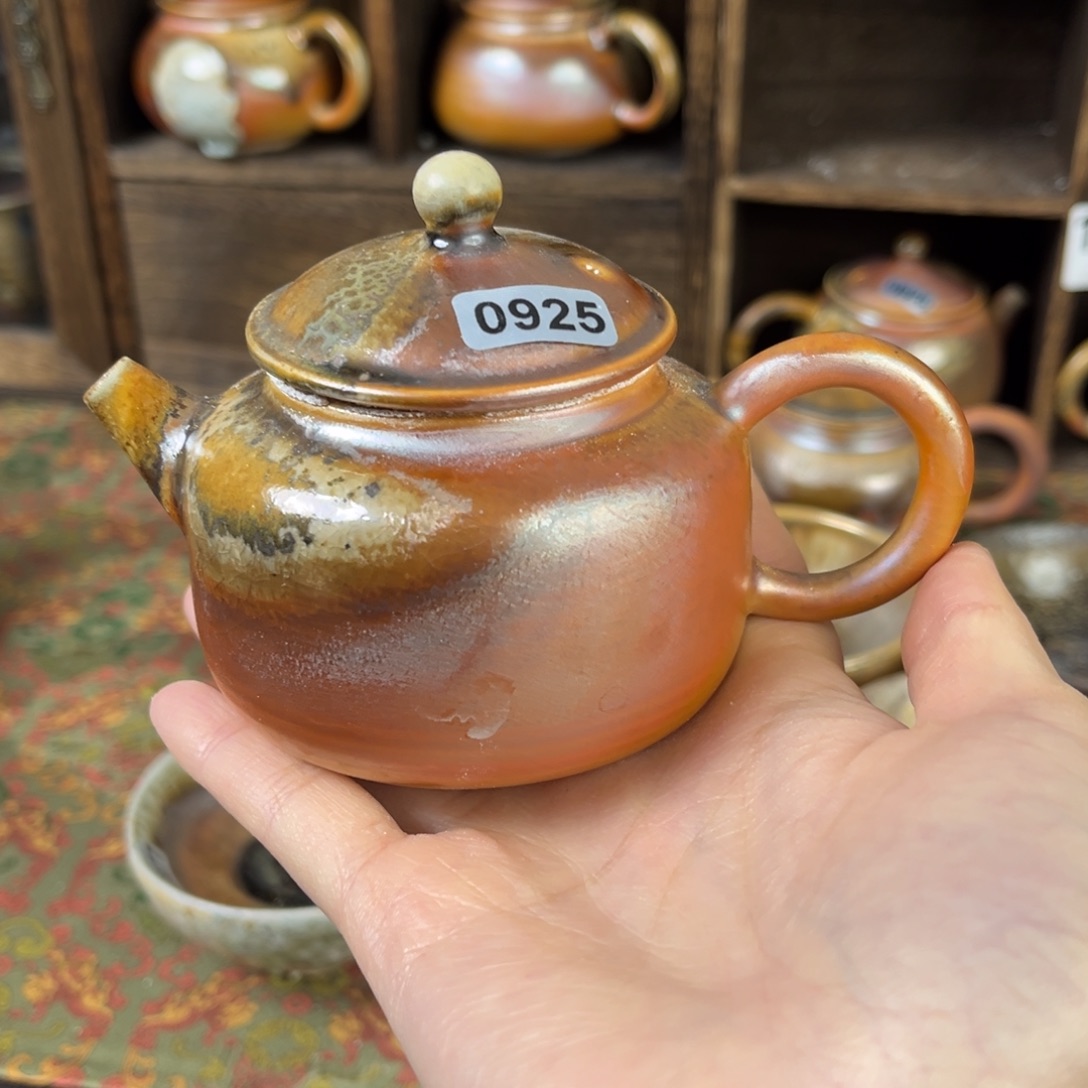 摆件柴烧茶器中白泥