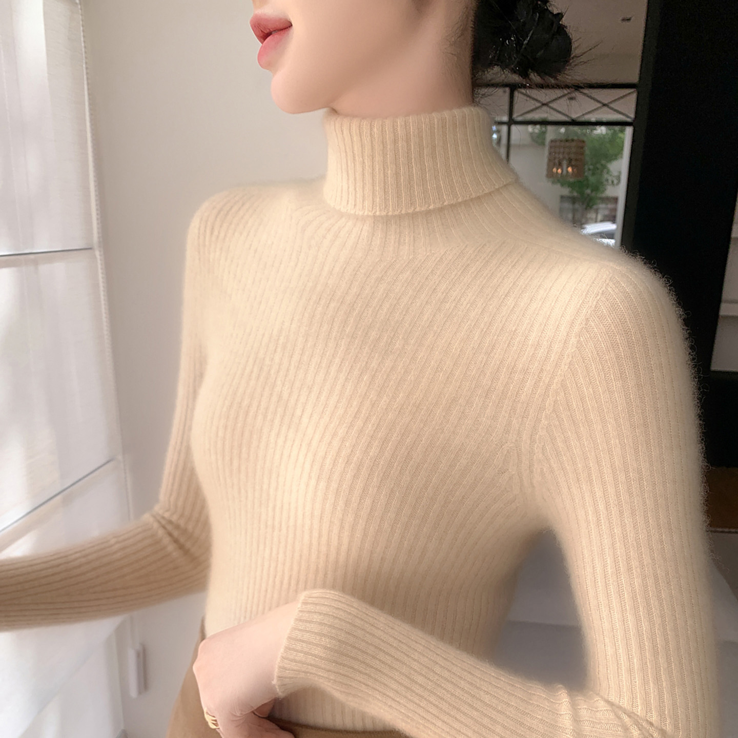 2套头款显瘦衫修身型洋气厚款加厚纯羊毛常规款宽松ry131