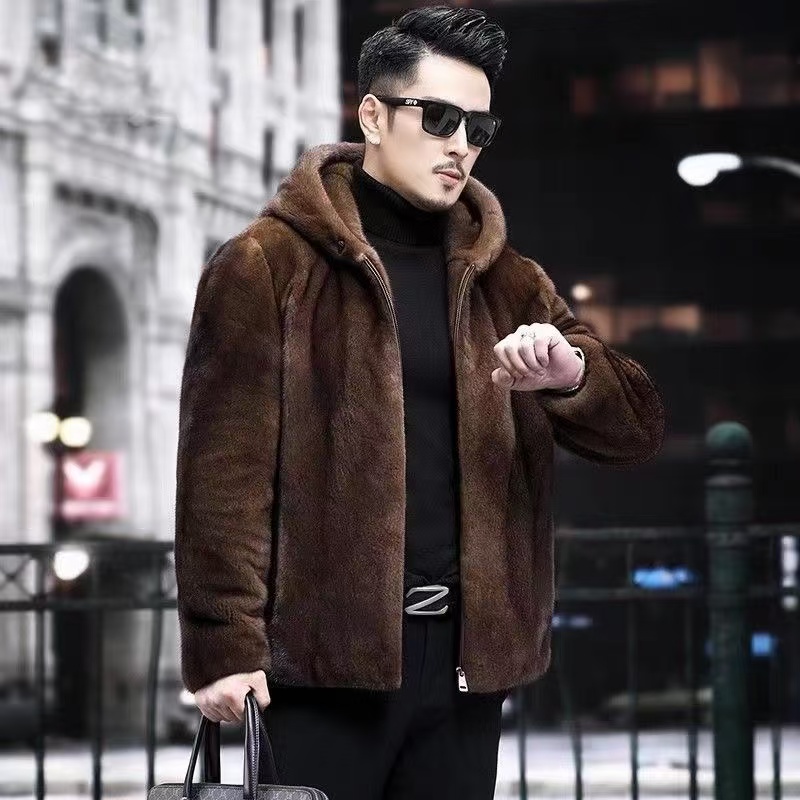 专属定制咖色男士新款加厚秋冬保暖外套