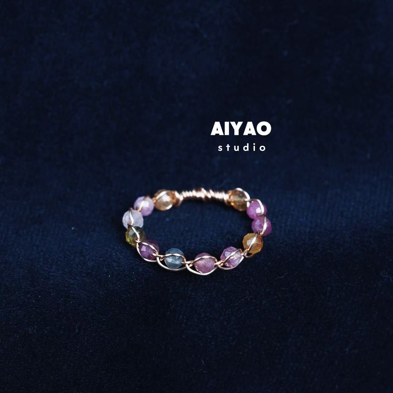 合金戒指 【AIYAO】糖果色戒指A41