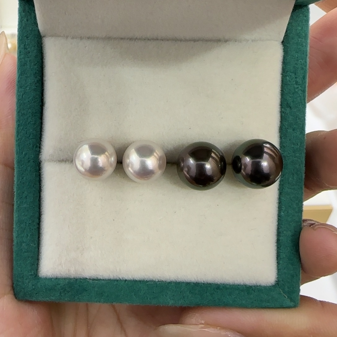 未镶嵌海水珍珠耳钉熊*