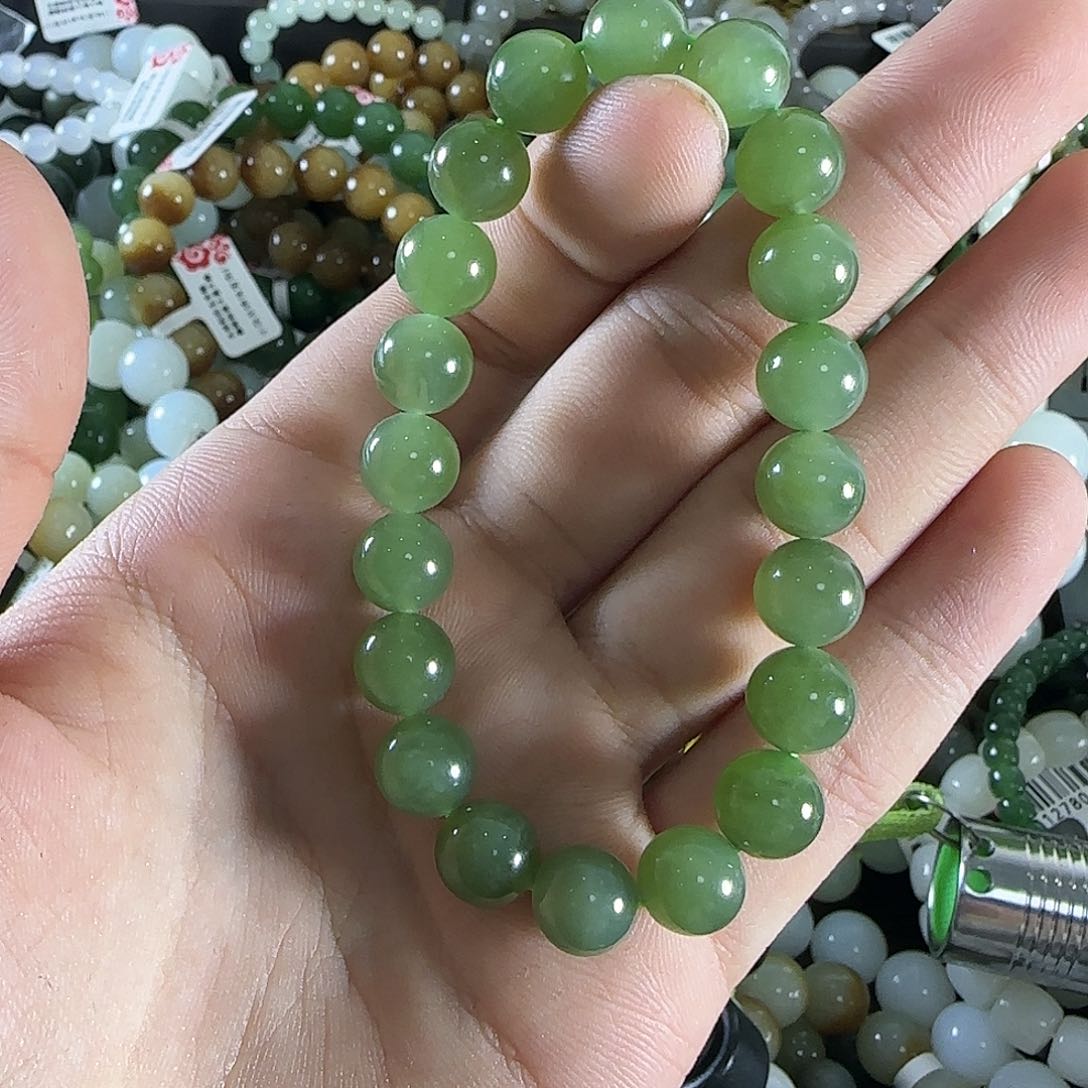 和田玉手链未镶嵌57