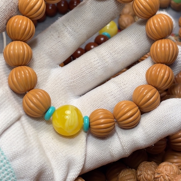 猴头核桃手串东*虎瓜珠