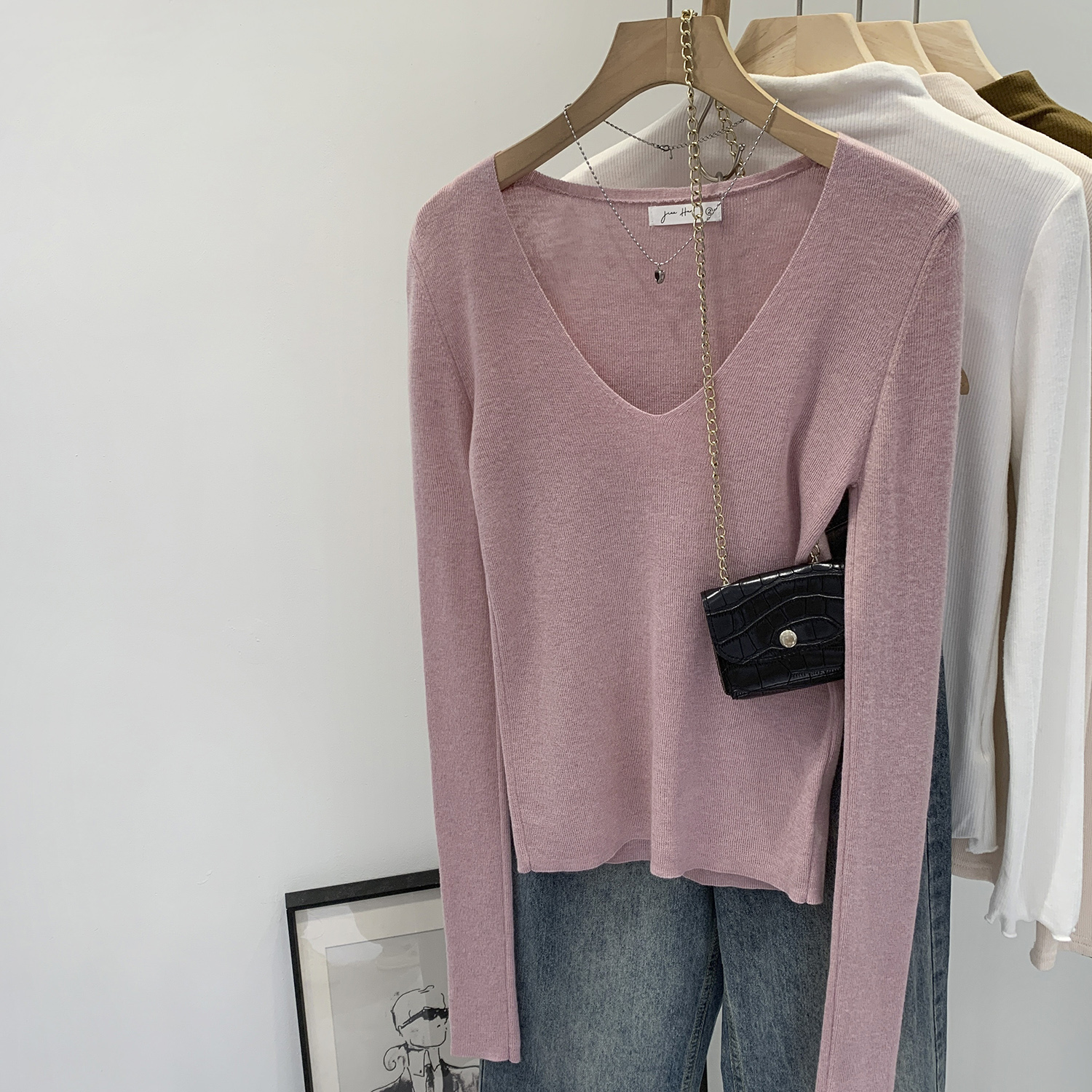 【部分现】早秋小香风高级感羊毛针织衫2025秋新款内搭打底衫M1226