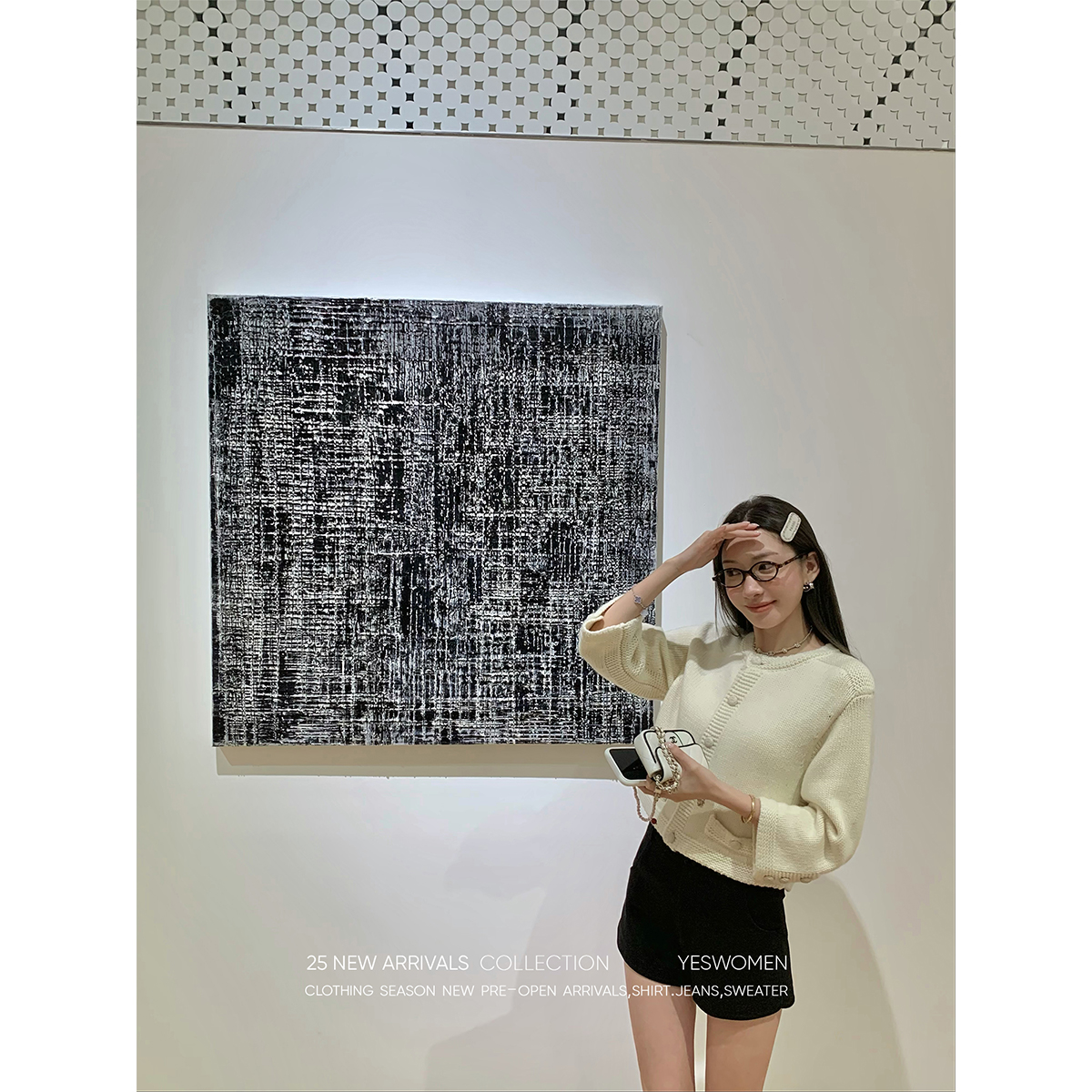 YESWOMEN【DA】香氛恋人·编织小香风毛衣外套显高短款设计 