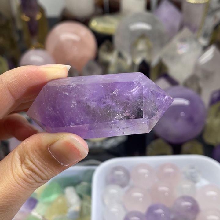 30未镶嵌水晶紫水双尖