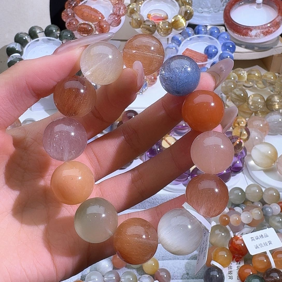 水晶手链未镶嵌天然巴西兔毛手串2