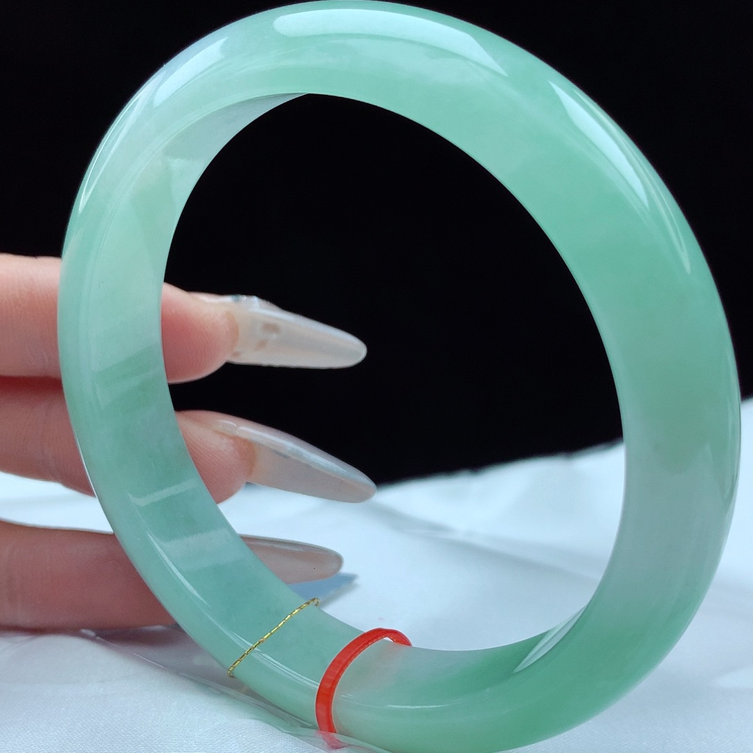 未镶嵌手镯翡翠牛****糖62圈246宽版