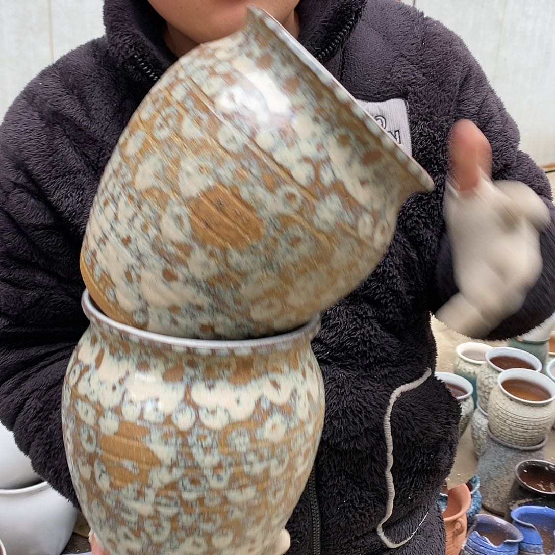 紫砂花盆瑕疵口17高21