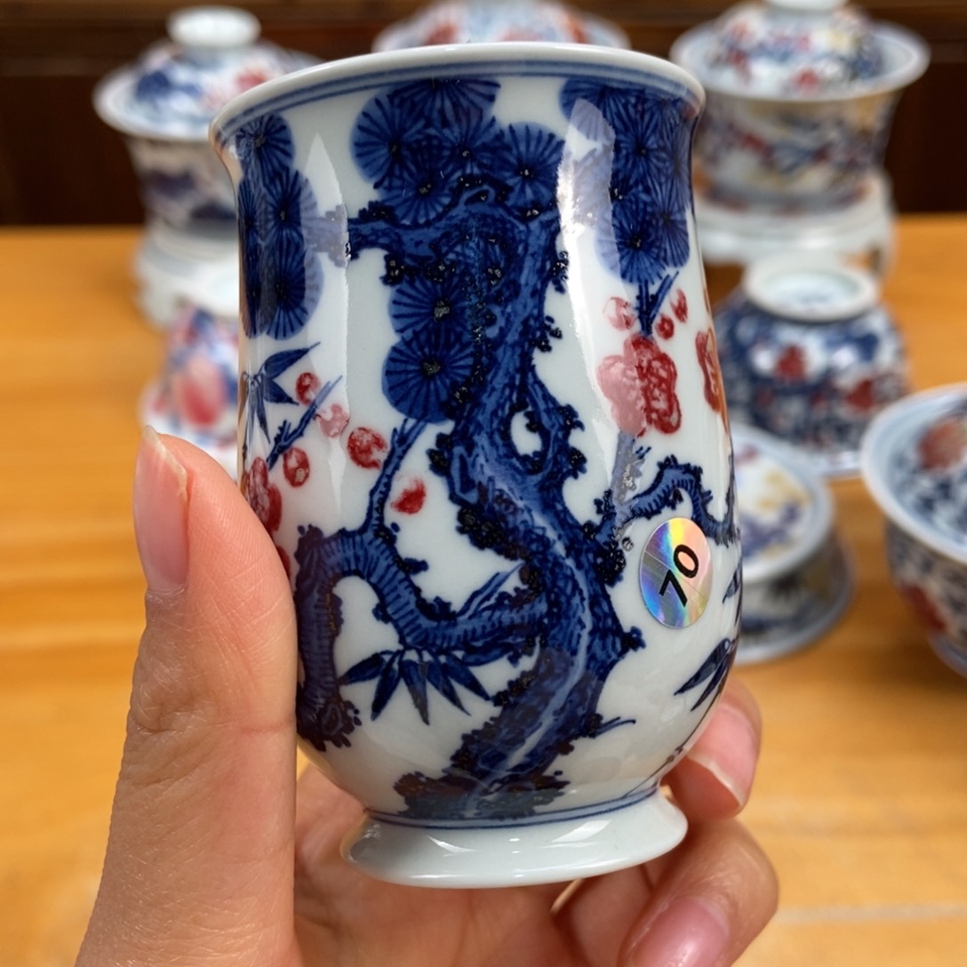 手绘现代茶具非古董