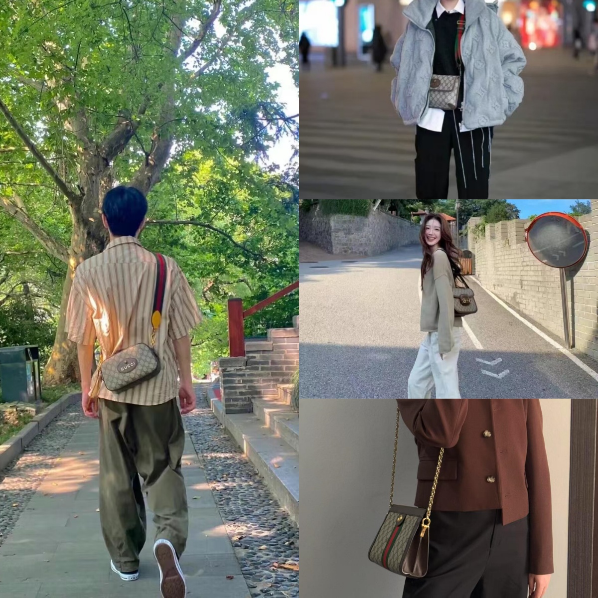 未拆封 GUCCI/古驰  时尚包【相机 马鞍 胸包 马蒙】休闲单肩斜跨包
