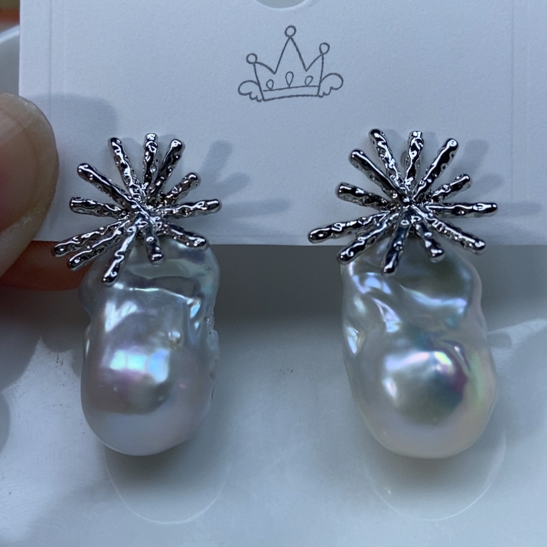 淡水珍珠耳环合金特价341