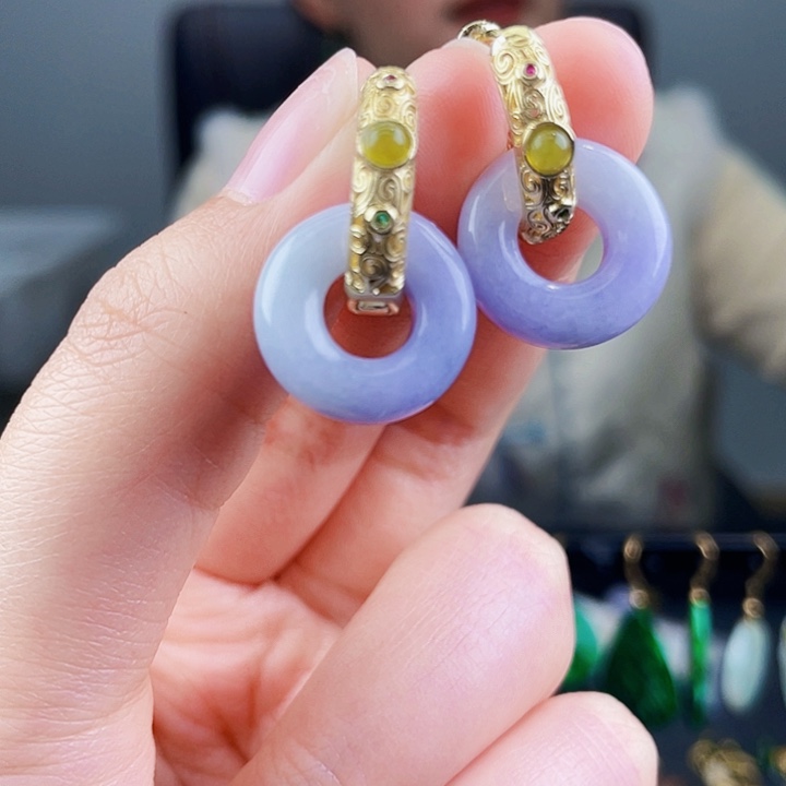 翡翠耳饰未镶嵌饰品