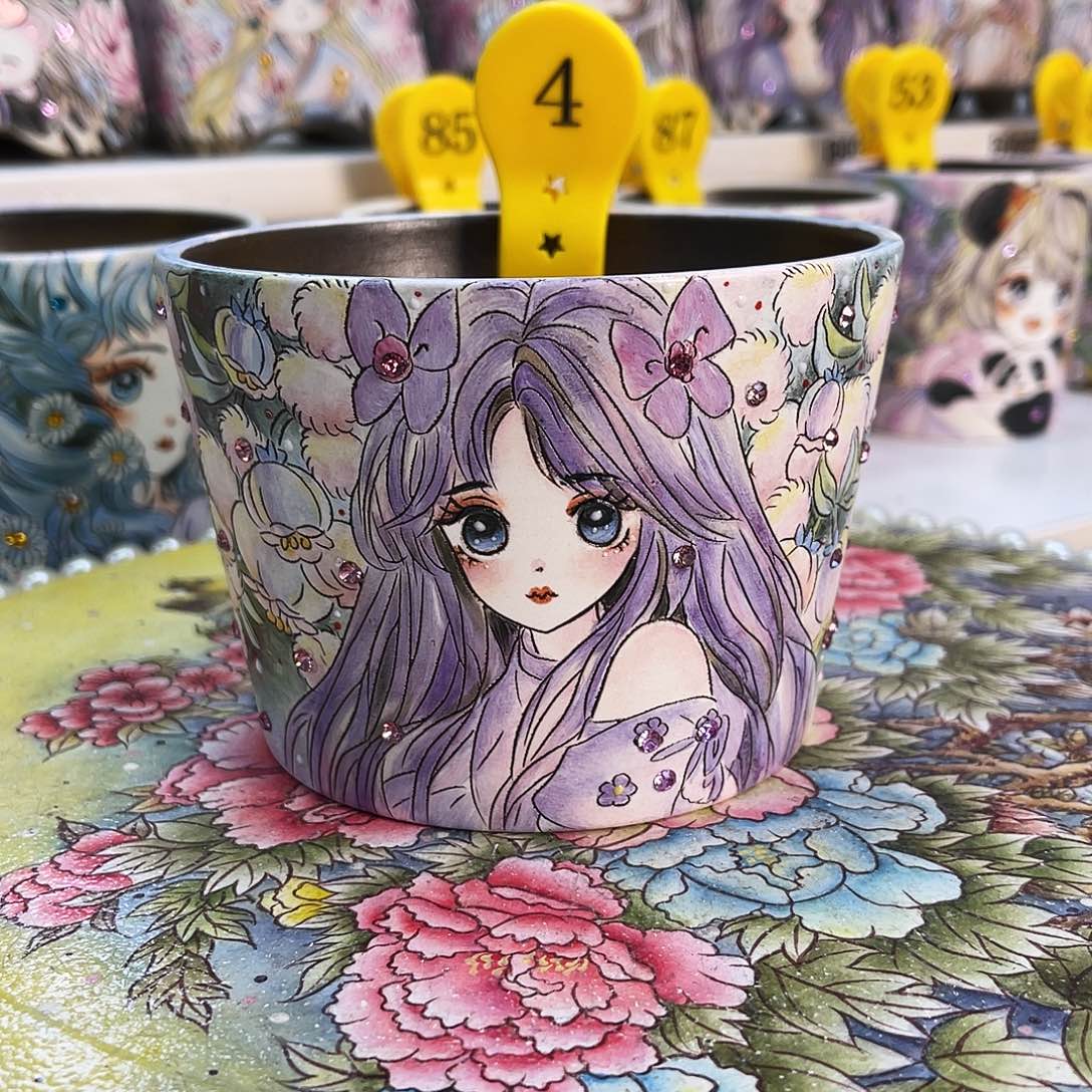 红陶薄雾花盆一物一拍