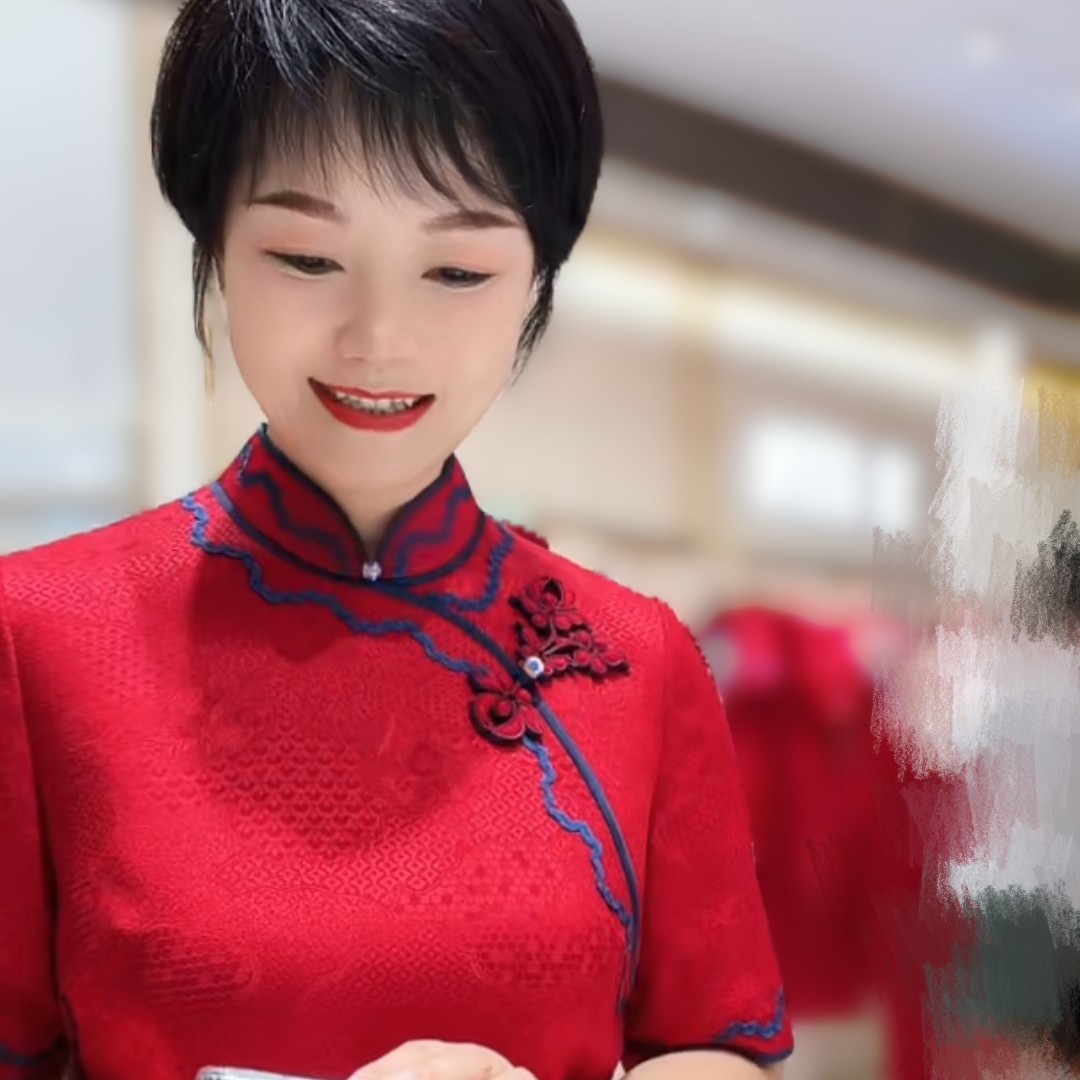 170586朱紫褕酒红色婚宴旗袍礼服敬酒服日常