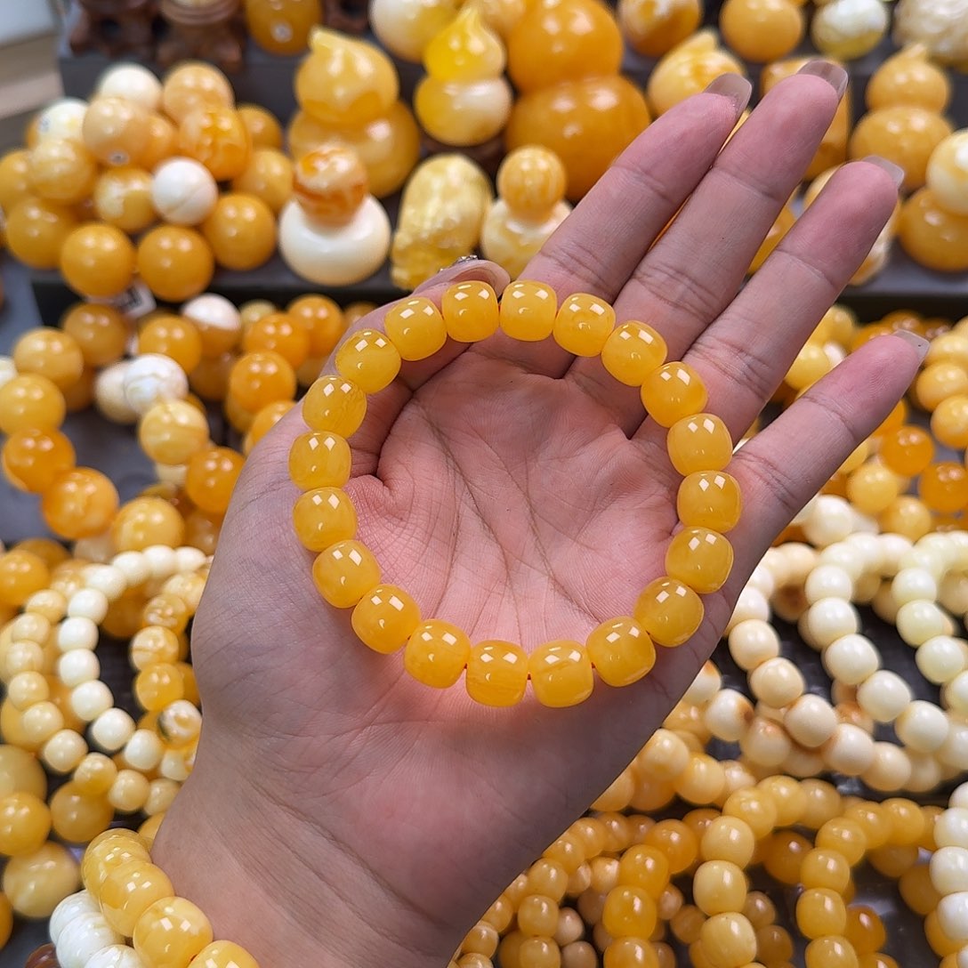 蜜蜡未镶嵌珠宝奇石同料12mm