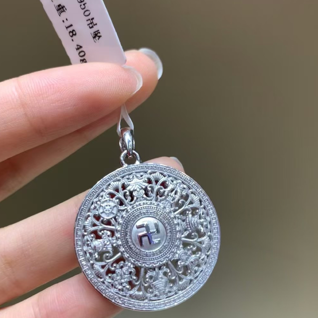 铂金pt950八宝罗盘