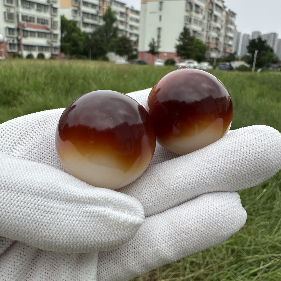 好事成双双胞胎金包玉佛心果脖挂手挂钥匙扣释迦菩提现场开果不退