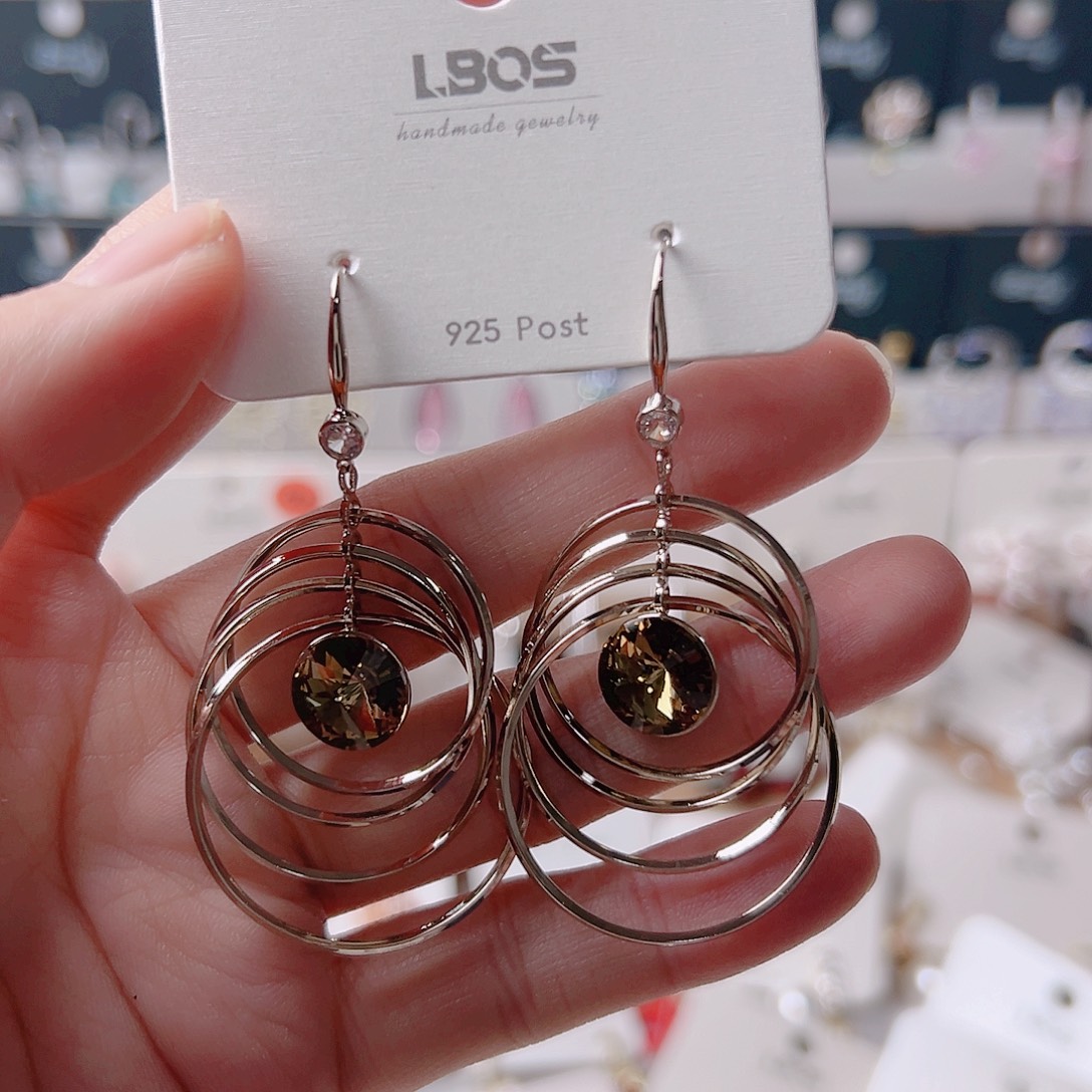 琉璃铁合金合金耳环的