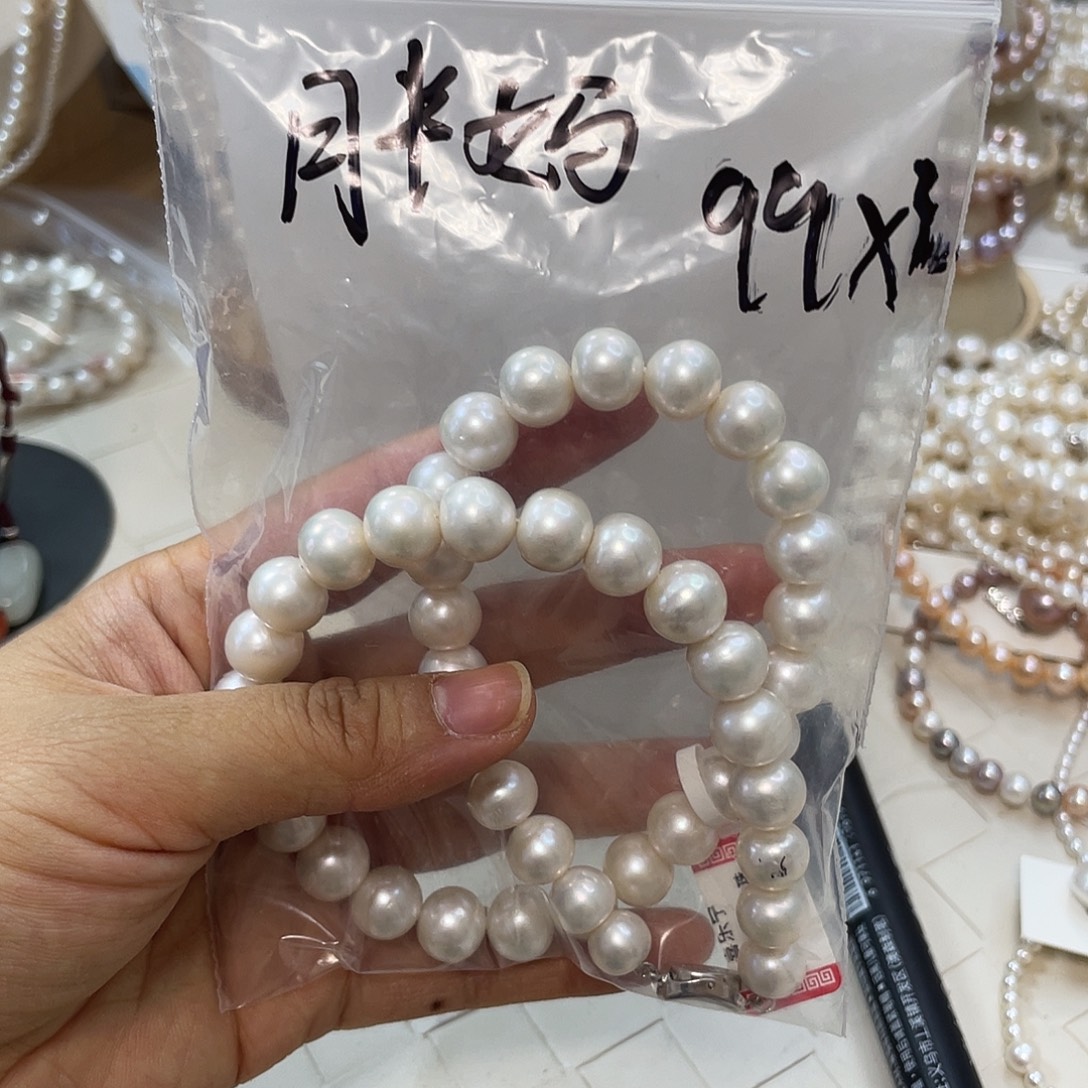 胖***妈淡水珍珠银S925镶嵌颈饰